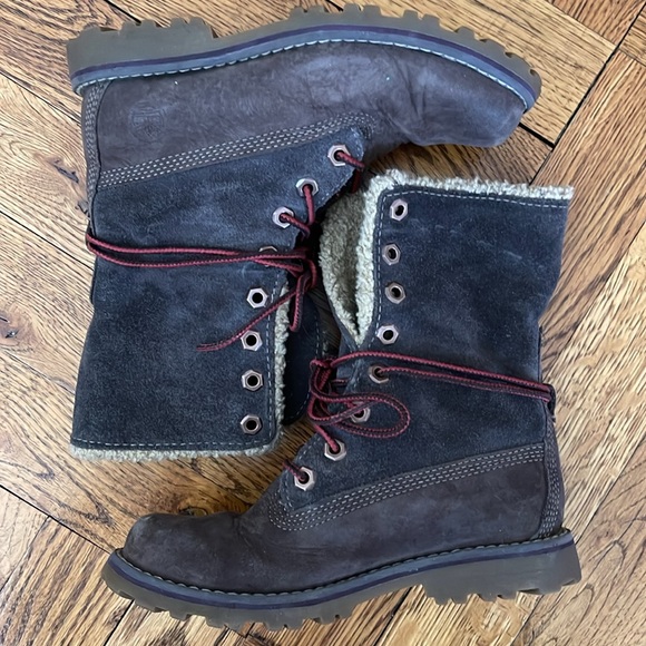 TIMBERLAND 6” SHEARLING BOOTS SIZE 12 - Picture 9 of 14